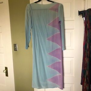 Vintage silk dress - 80s pattern